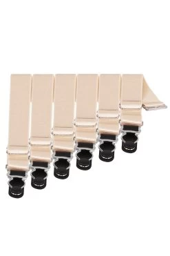 6 X Strapsenclips Aus Stahl, Champagner