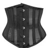 Schwarzes Waspie-Korsett Mit Stahlgeflecht Und Knochen