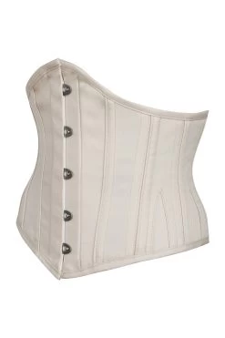 Champagner-Satin-Waspie-Korsett 5 Champagner-Satin-Waspie-Korsett -Corset Story C20093