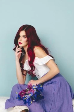 Korsett-Oberteil Mit Geradem Ausschnitt Und Schulterfreien Ärmeln, Baumwolle, Weiß -Corset Story CSFT101 Customerpic June2021 15