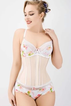 Corset Story Unterbrust Korsett Aus Latex, Beige