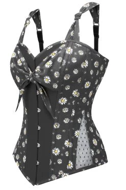 Vintage Gestyltes Gänseblümchen Überbrust Korsett -Corset Story FTS086 3