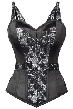 Gothic Inspired Corset Top With Shoulder Straps
