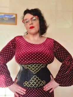 Couture-Unterbrust-Korsett Waspie, Verziert, Schwarz 20 Couture-Unterbrust-Korsett Waspie, Verziert, Schwarz -Corset Story KarolinaDaviesCD 924