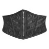 Josie Black Satin And Lace Waspie Belt With Fan Lacing