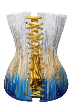 Longline Überbrust-Korsett In Blau Und Gold 5 Longline Überbrust-Korsett In Blau Und Gold -Corset Story MY 6192