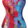 Longline Überbrust-Korsett Mit Kaleidoskopischen Blütenblättern