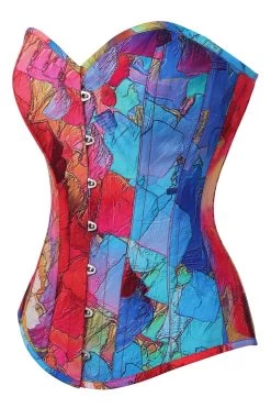 Longline Überbrust-Korsett Mit Kaleidoskopischen Blütenblättern -Corset Story MY 6493
