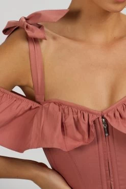 Dahlia Pfirsichroséfarbene Träger Aus Baumwolle 10 Dahlia Pfirsichroséfarbene Träger Aus Baumwolle -Corset Story SC 019 website 3