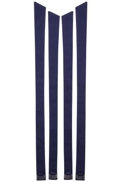 Dahlia Strap In Sommerlichem Marineblau, Aus Viskose