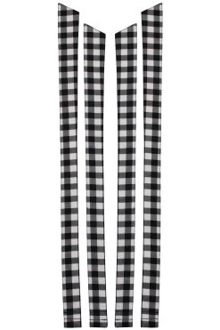 Dahlia Strap In Schwarzer Karomusterung, Aus Baumwolle