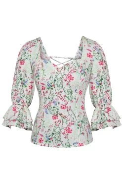 Liana – Ein Wiesengrünes Rückenfreies Top, Das Von Korsetts Inspiriert Ist. Aus Viskose.