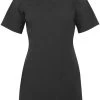 Ione – Ein Asymmetrisches T-Shirt-Kleid Aus Schwarzem Jersey-Stoff