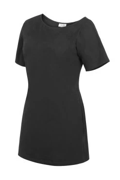 Ione – Ein Asymmetrisches T-Shirt-Kleid Aus Schwarzem Jersey-Stoff -Corset Story SC 082 side