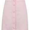 Poppy – Ein Baumwoll-Twill-Rock In Der Farbe Präriepink Mit Selbstabdeckenden Knöpfen