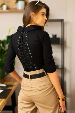 Schwarzes Korsett-Shirt 9 Schwarzes Korsett-Shirt -Corset Story SST003 4 f8625ed4 4e81 4700 8b11 335dfb5c6868