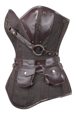 Braunes Longline Steampunk Korsett -Corset Story WTS2223