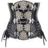 Kunstvolles Kunstleder Steampunk Unterbrust Korsett