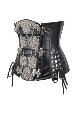 Kunstvolles Kunstleder Steampunk Unterbrust Korsett 5 Kunstvolles Kunstleder Steampunk Unterbrust Korsett -Corset Story WTS2233