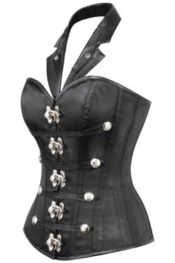 PVC Steampunk Neckholder-Korsett Mit Tuxedo-Revers 5 PVC Steampunk Neckholder-Korsett Mit Tuxedo-Revers -Corset Story WTS2253