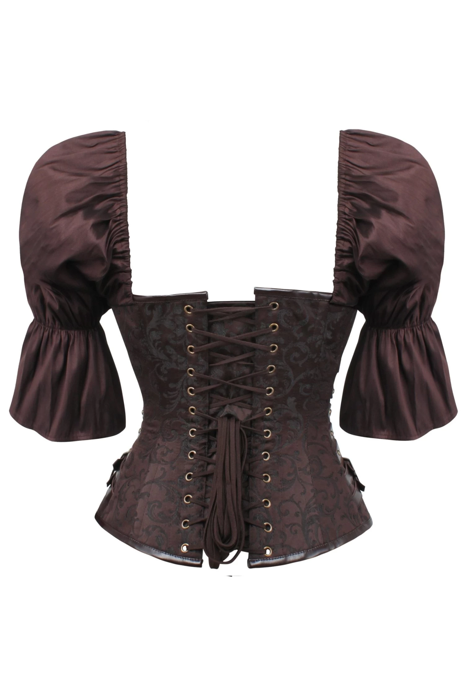 Steampunk-inspiriertes Überbrust-Korsett Mit Kurzen Volantärmeln 2 Steampunk-inspiriertes Überbrust-Korsett Mit Kurzen Volantärmeln – Bild 2