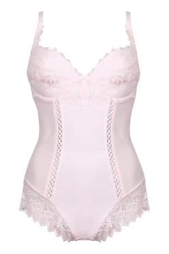 Lepel - Fiore Plunge Body Pale Pink -Corset Story fiorepink2