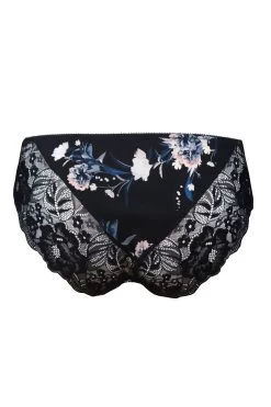 Charnos - Flamenco Brief Black Floral -Corset Story flamencobrief3